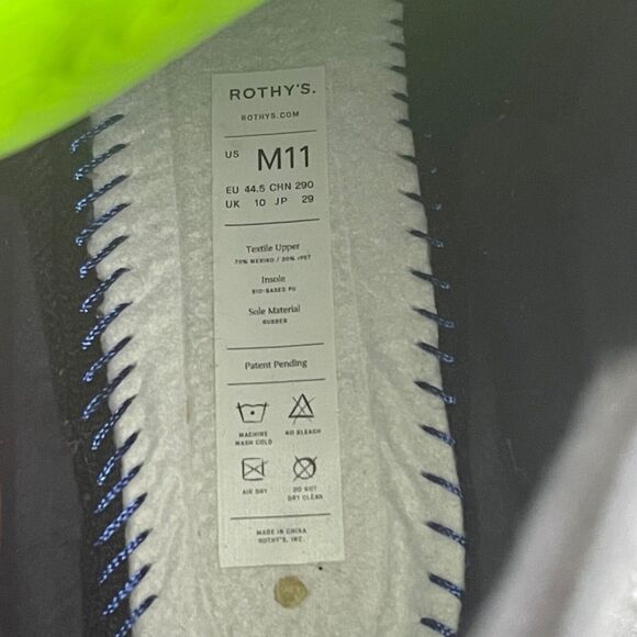 Rothys $259 Merino Wool Chelsea Ankle Boots Granite Gray Black Camo Mens Size 11 - Picture 8 of 8